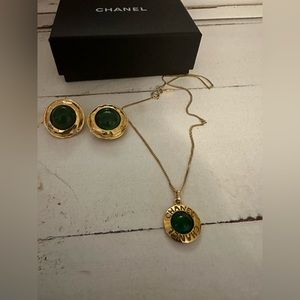 Chanel necklace and earrings